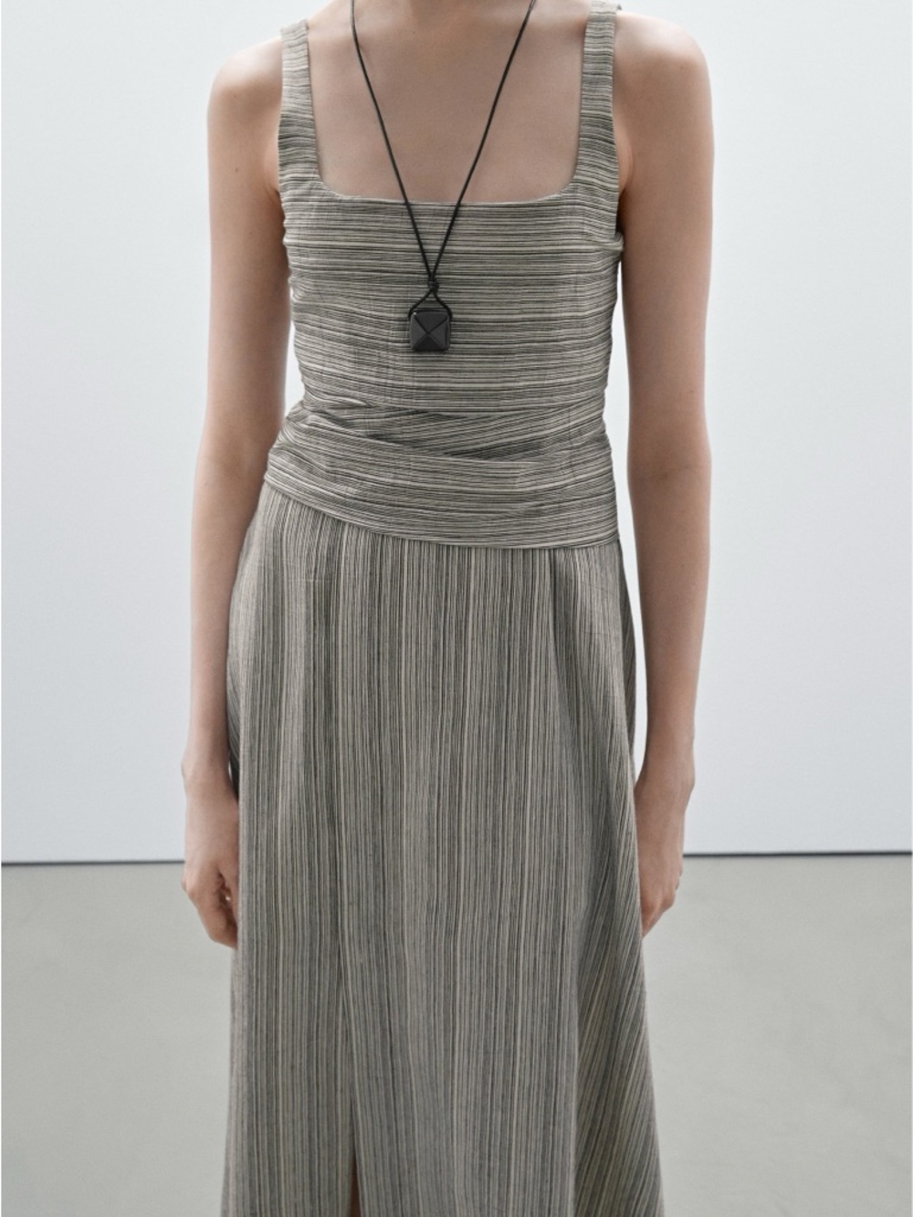 Massimo Dutti ~ STRIPED FLOUNCE MIDI - Day dress - Picture 12 of 13